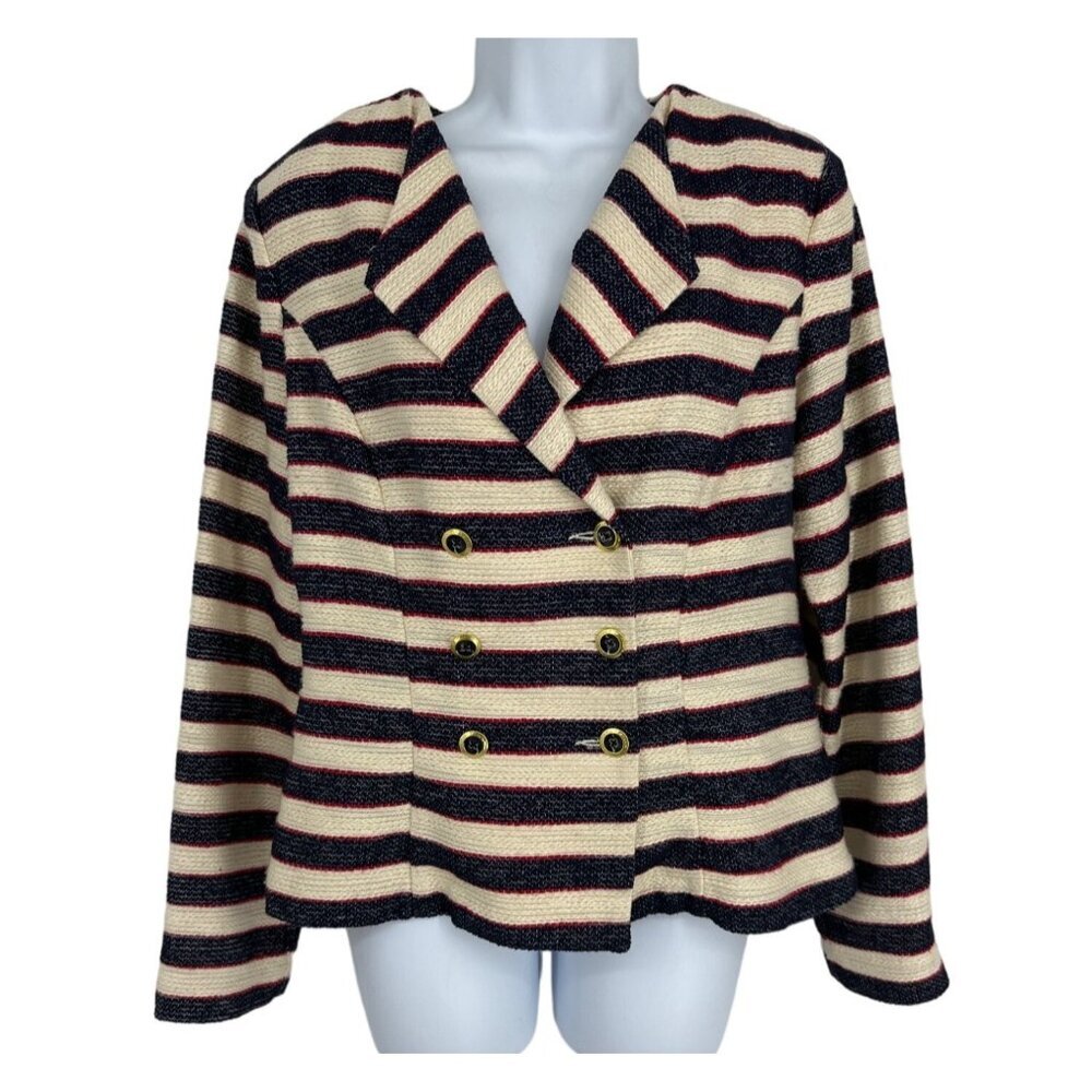 CAbi Love Carol Collection Women's Casual Retro stripe Jacket Blazer Size 6‎